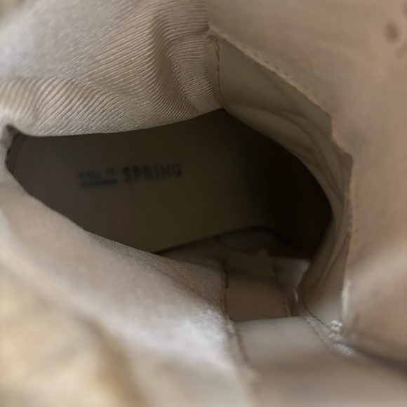 Call It Spring white lace up heel boots size 10W - Picture 7 of 10